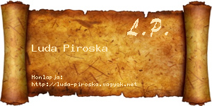 Luda Piroska névjegykártya
